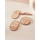 Magnets personnalisés en bois baptême chic