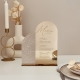 Menu sur socle à personnaliser mariage chic