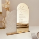 Menu mariage plexiglas sur socle