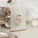 Numéros de table sur socle, numéros table mariage