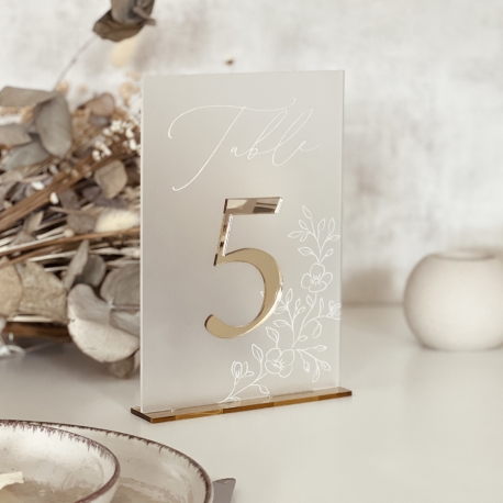 Numéros de table sur socle, numéros table mariage