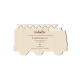 Invitation anniversaire en bois thème camion pompier