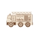 Faire-part baptême original en bois camion de pompier