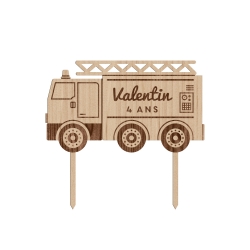 Cake topper camion de pompier