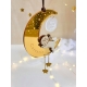 Boule de Noël à personnaliser clair de lune et nouveau né