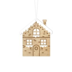 Suspension de Noël en bois, chalet de Noël