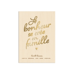 Décoration murale famille, affiche famille personnalisée