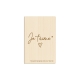 Carte postale en bois Je t'aime, cadeau Saint Valentin