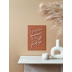 Affiche couleur terracotta citation, décoration murale moderne