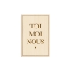 Carte postale en bois décorative Toi Moi Nous