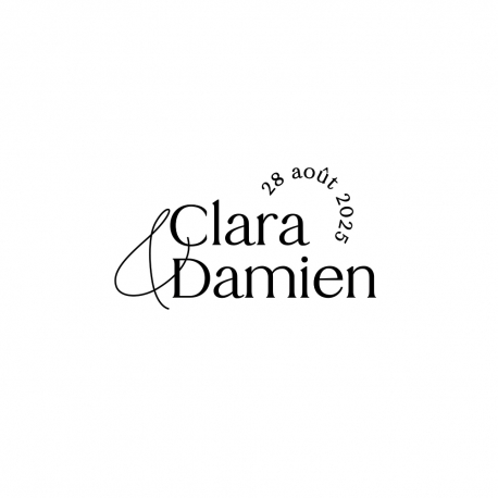 Tampon encreur en bois à personnaliser mariage chic