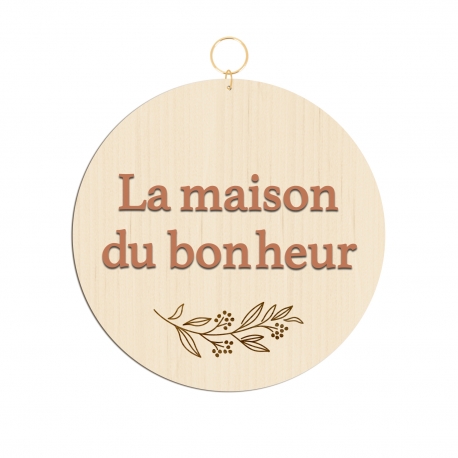 Médaillon décoratif La maison du bonheur, idée cadeau originale