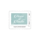 Timbre poste personnalisé prénoms mariage hiver calligraphie