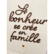 Affiche en bois personnalisée famille, zoom phrase noyer