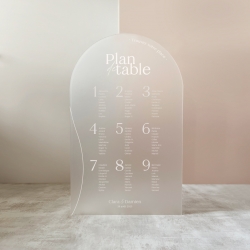Plan de table XXL line, opale