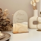 Menu mariage sur socle plexiglas miroir, mariage chic