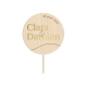 Cake topper en bois mariage personnalisé avec plexiglas