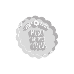 Emporte-pièce champêtre Merci de tout coeur mariage bapteme anniversaire