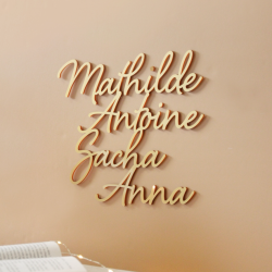 Enseigne prénoms famille à accrocher, puzzle famille