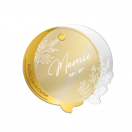 Miroir de poche personnalisable cadeau mamie