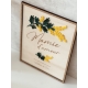 Cadeau original fête des grand-mères, affiche en bois mimosa