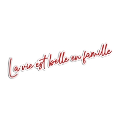 Enseigne personnalisée style néon rouge, citation sur-mesure