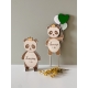 Cake topper anniversaire panda et ballons