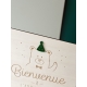 Panneau d'accueil en bois anniversaire ours