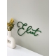 Enseigne prénom vert, décoration enfant prénom vert
