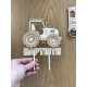 Cake topper anniversaire en bois thème tracteur ferme