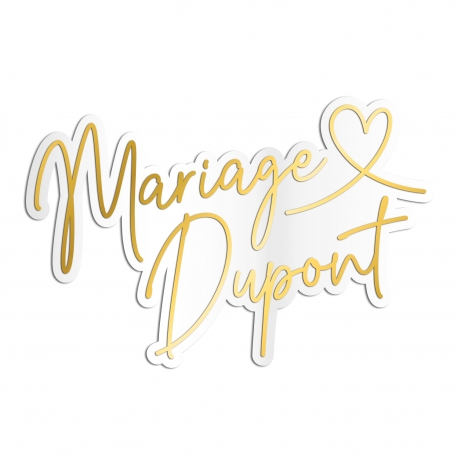 Enseigne style néon mariage à personnaliser