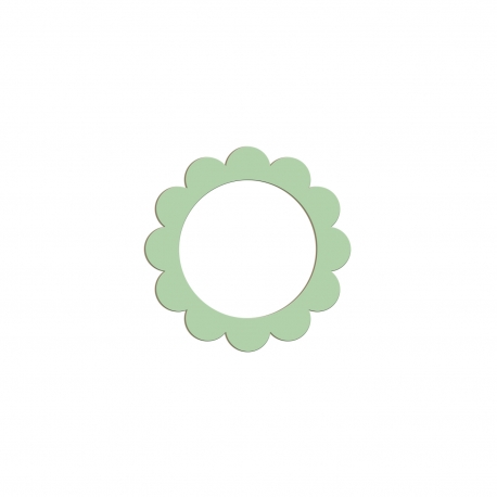 Rond de serviette fleur vert pastel, décoration Pâques