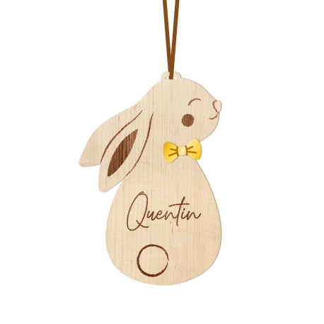Suspension de Pâques à personnaliser joli lapin