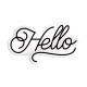 Enseigne décorative style néon Hello plexiglas noir