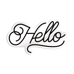 Enseigne décorative style néon Hello plexiglas noir