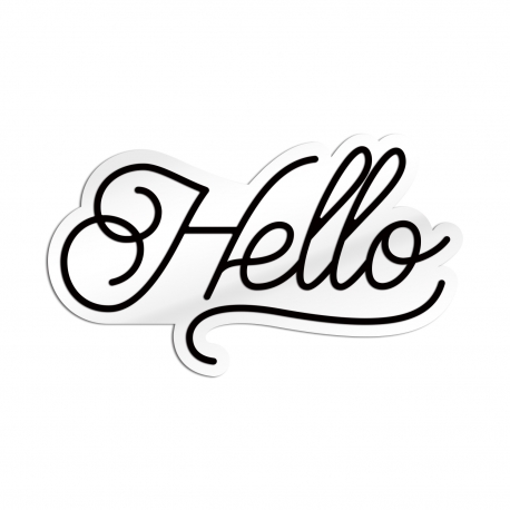 Enseigne décorative style néon Hello plexiglas noir