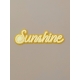 Enseigne Sunshine tri-matières jaune, décoration murale originale