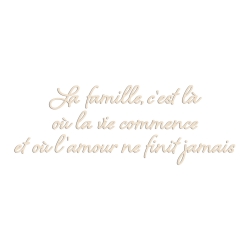 Décoration murale sur-mesure en bois, citation à personnaliser