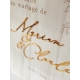 Panneau de bienvenue mariage en bois et prénoms plexiglas or