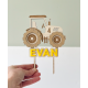 Cake topper anniversaire enfant thème tracteur ferme
