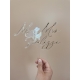 Cake topper mariage personnalisé Mr & Mrs plexiglas miroir champagne