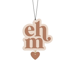 Bijou de voiture personnalisé, initiales de famille terracotta