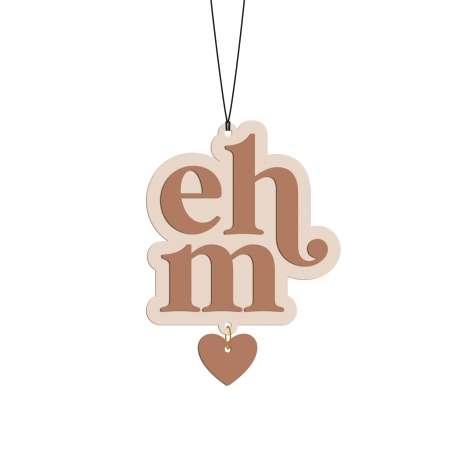 Bijou de voiture personnalisé, initiales de famille terracotta