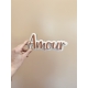 Décoration murale original mot Amour terracotta