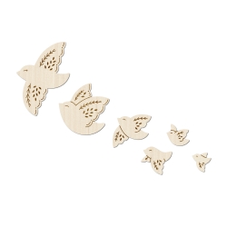 Envolée d'oiseaux en bois à accrocher, décoration murale originale