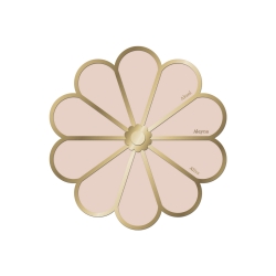 Décoration murale originale fleur art déco, plexiglas nude