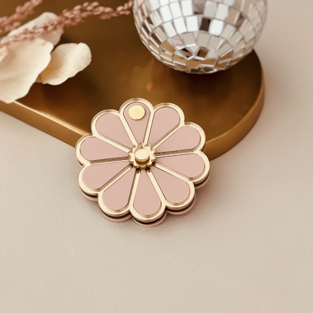 Miroir de poche fleur personnalisé fête des mères
