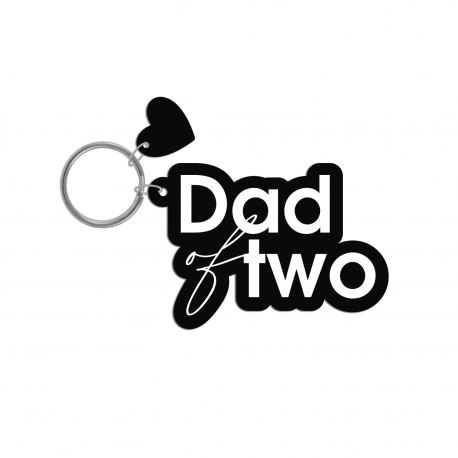 Porte-clé noir et blanc Dad of, cadeau papa