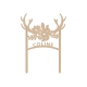 Cake topper personnalisé bois de cerf et fleurs sauvages