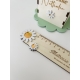 Règle en bois personnalisée maîtresse ou maître thème marguerite